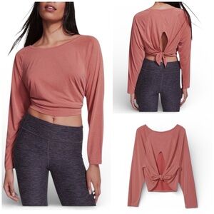 Victoria's Secret On Point Canyon Rose Sandwashed Keyhole Tie-Back Top